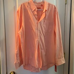 Orange button down